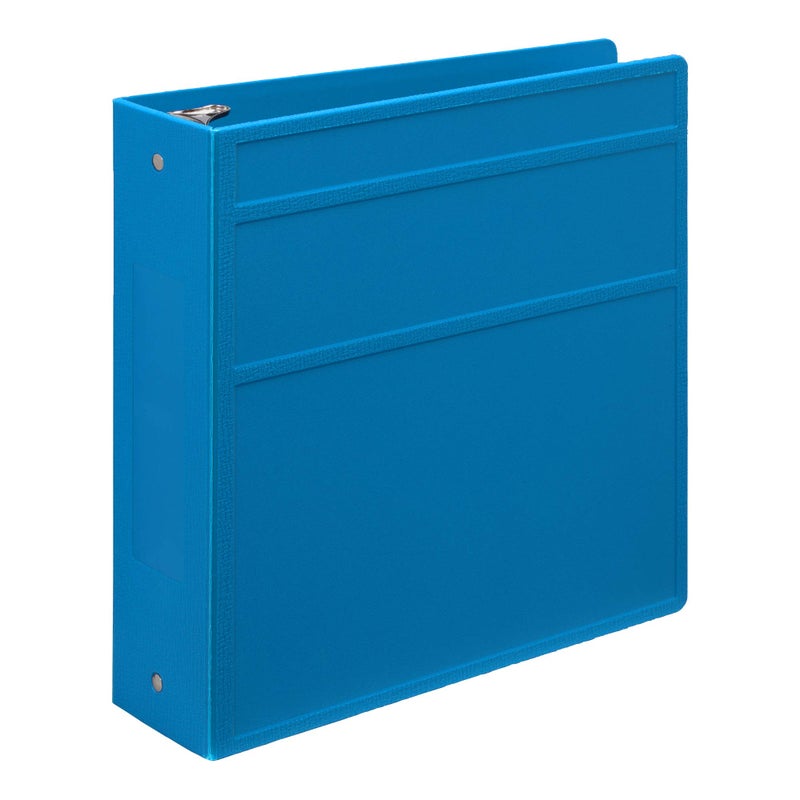 Carstens 3-Inch Heavy Duty 3-Ring Binder - Side Opening, Pool Blue, Durable Plastic, Precision No-Gap Rings, Waterproof Cover, No Pockets, Holds 400 US Letter Sheets, BPA-Free, Made in USA (1700-3R) - Image 1